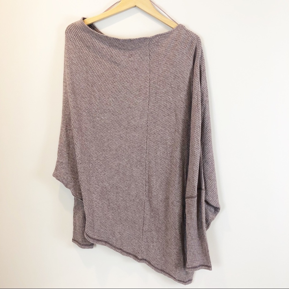 EASEL Off the Shoulder Mauve Waffle Weave Top Women's Large - Picture 6 of 6